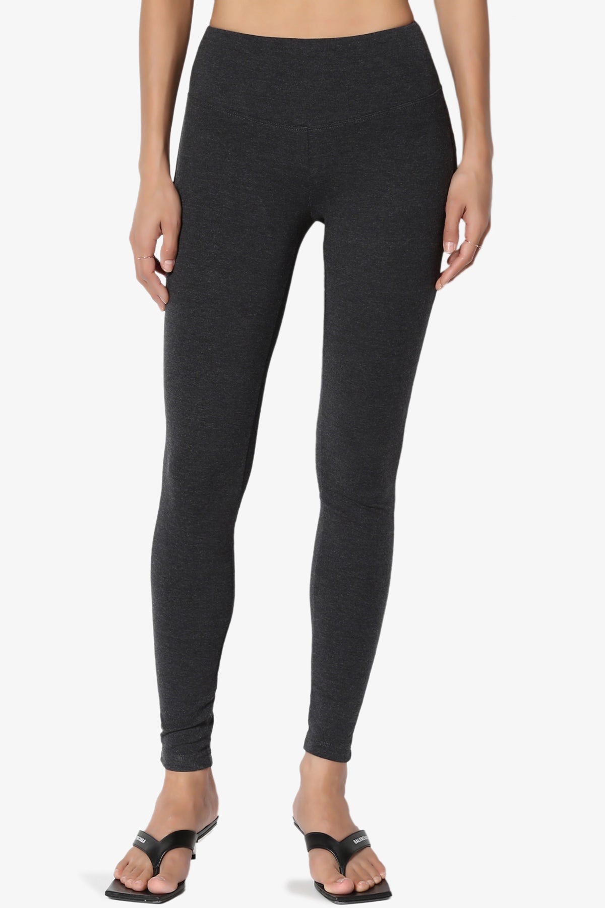 Ansley Cotton Wide Waistband Ankle Leggings PLUS