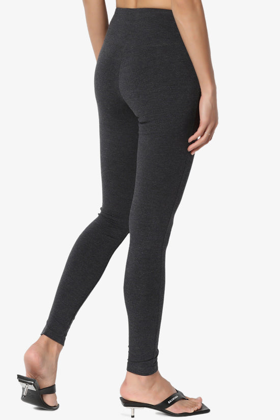 Ansley Cotton Wide Waistband Ankle Leggings PLUS