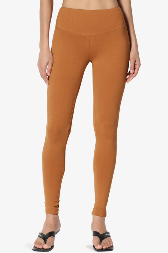 Ansley Cotton Wide Waistband Ankle Leggings PLUS