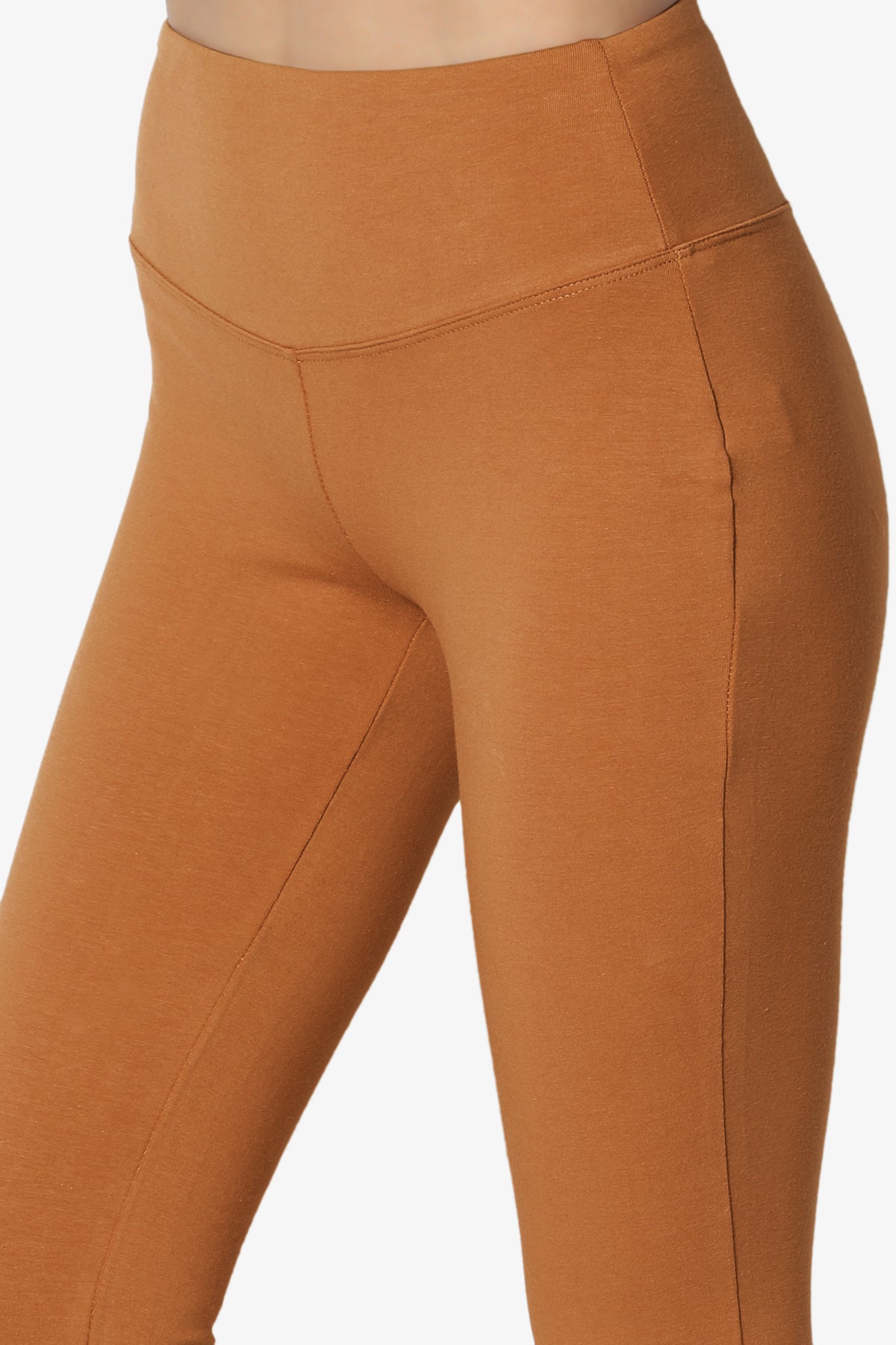 Ansley Cotton Wide Waistband Ankle Leggings PLUS