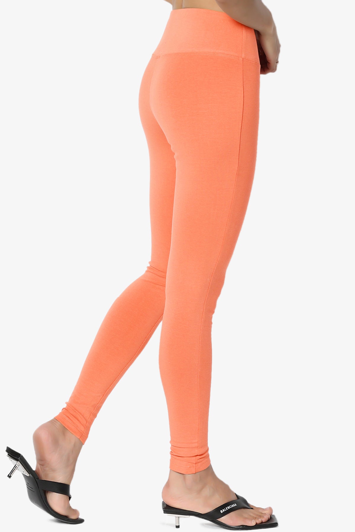 Ansley Cotton Wide Waistband Ankle Leggings PLUS