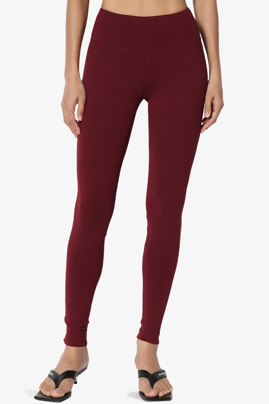 Ansley Cotton Wide Waistband Ankle Leggings PLUS