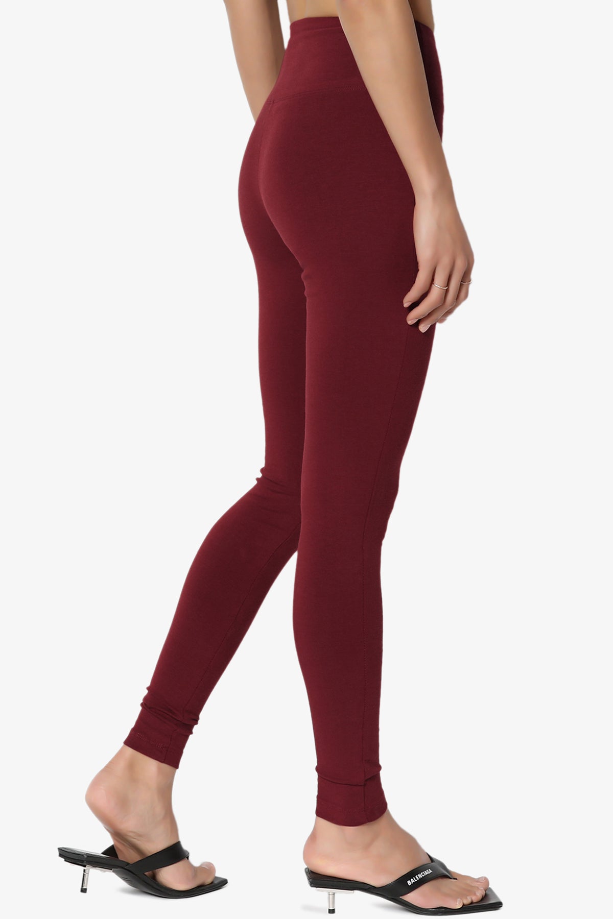Ansley Cotton Wide Waistband Ankle Leggings PLUS