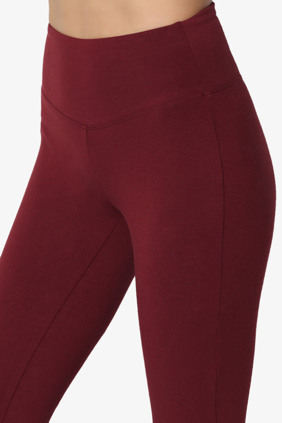 Ansley Cotton Wide Waistband Ankle Leggings PLUS