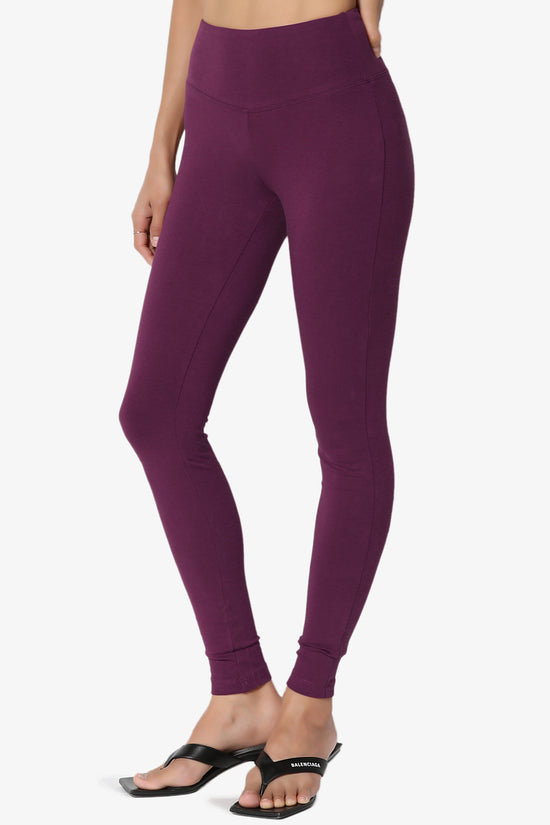 Ansley Cotton Wide Waistband Ankle Leggings PLUS