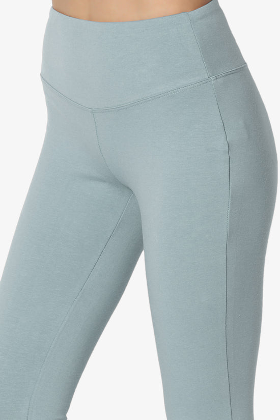 Ansley Cotton Wide Waistband Ankle Leggings PLUS