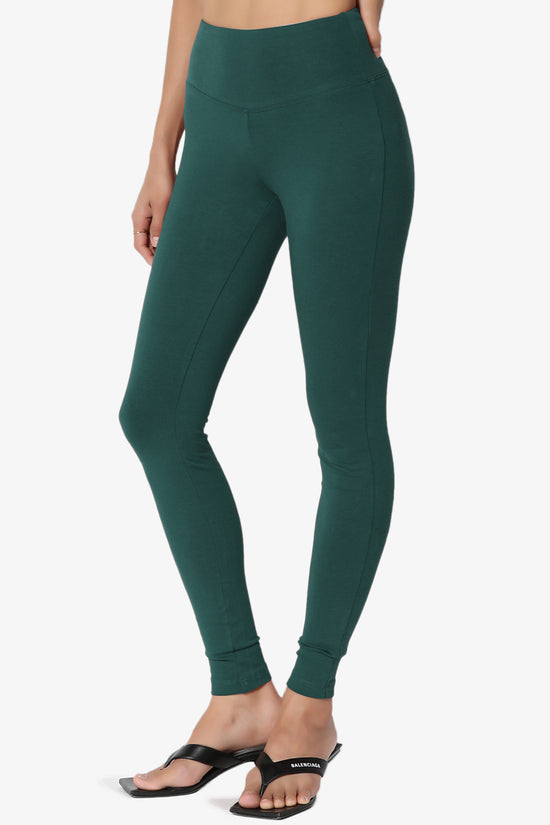 Ansley Cotton Wide Waistband Ankle Leggings PLUS