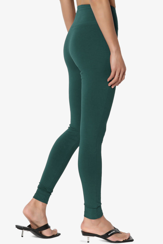 Ansley Cotton Wide Waistband Ankle Leggings PLUS