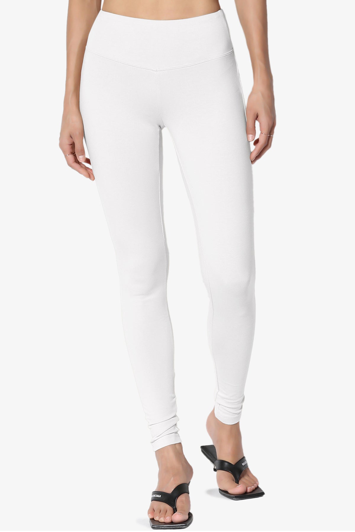 Ansley Cotton Wide Waistband Ankle Leggings PLUS