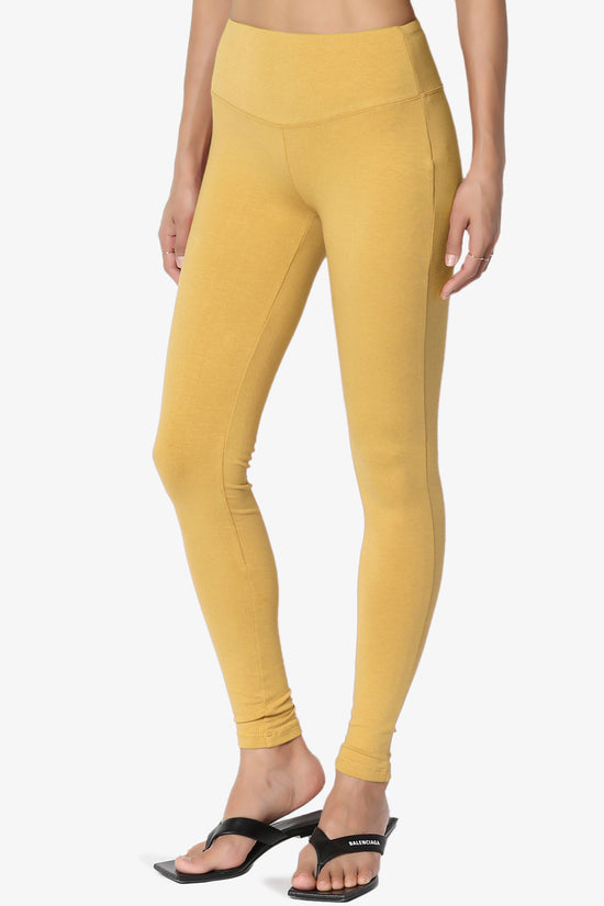 Ansley Cotton Wide Waistband Ankle Leggings PLUS
