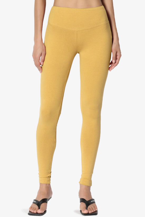 Ansley Cotton Wide Waistband Ankle Leggings PLUS