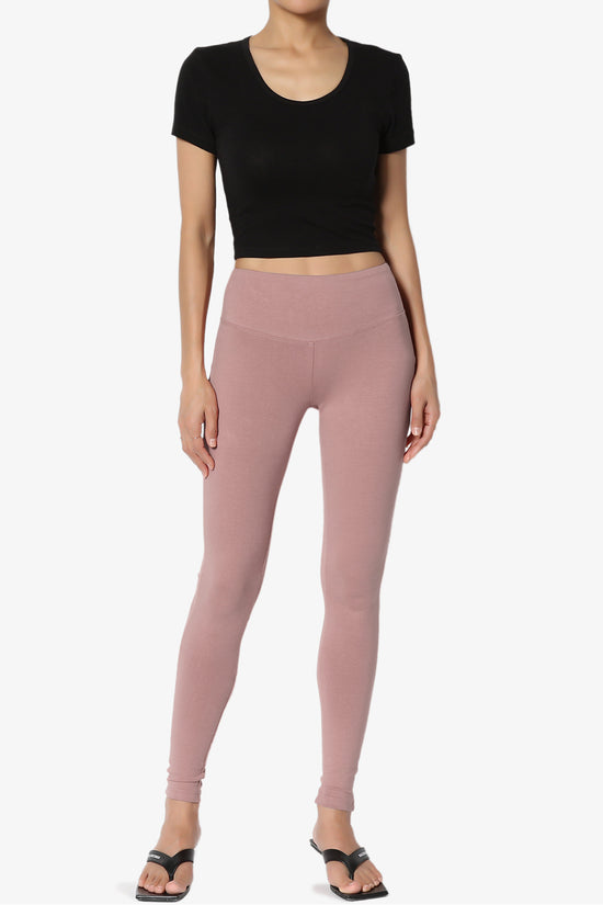 Ansley Cotton Wide Waistband Ankle Leggings PLUS