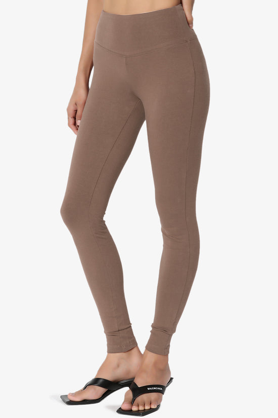 Ansley Cotton Wide Waistband Ankle Leggings PLUS