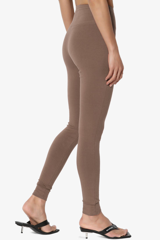 Ansley Cotton Wide Waistband Ankle Leggings PLUS