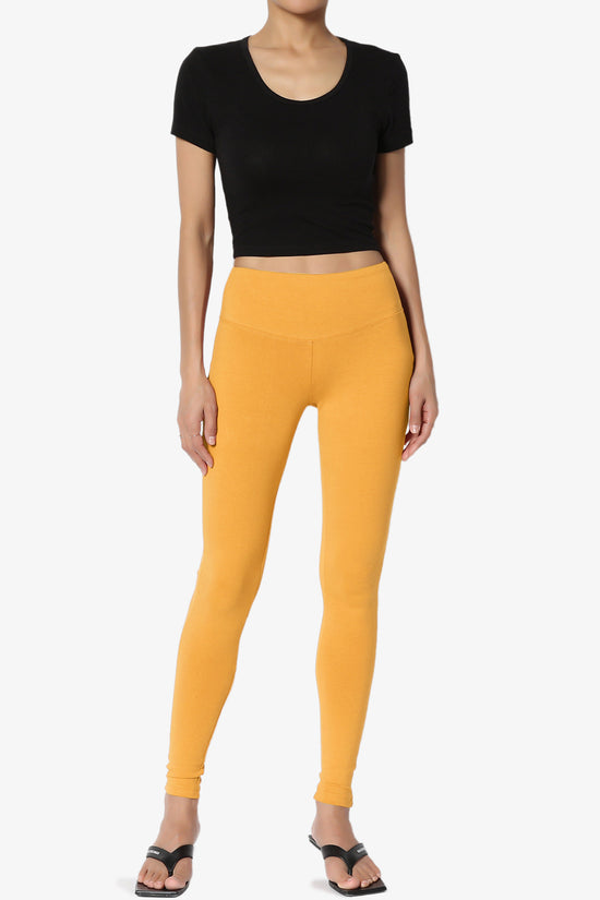Ansley Cotton Wide Waistband Ankle Leggings PLUS