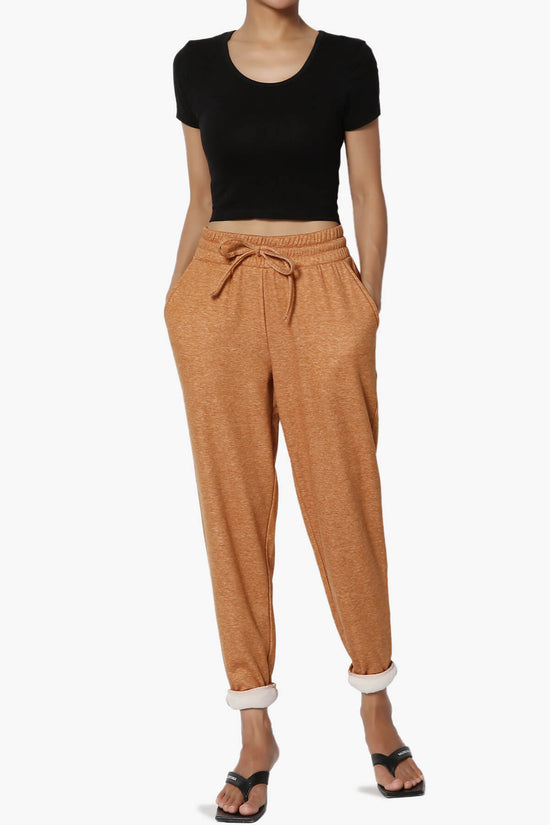 Catcher Melange Fleece Jogger Pants ALMOND_6