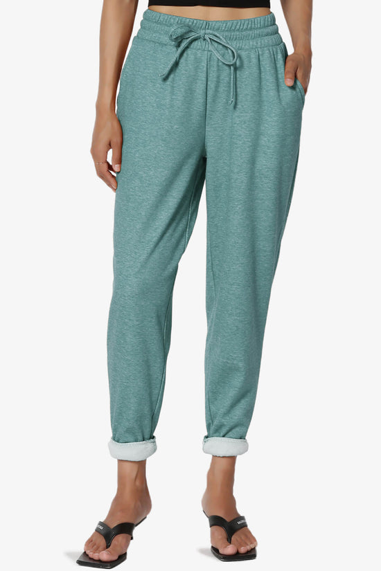 Catcher Melange Fleece Jogger Pants DUSTY TEAL_1