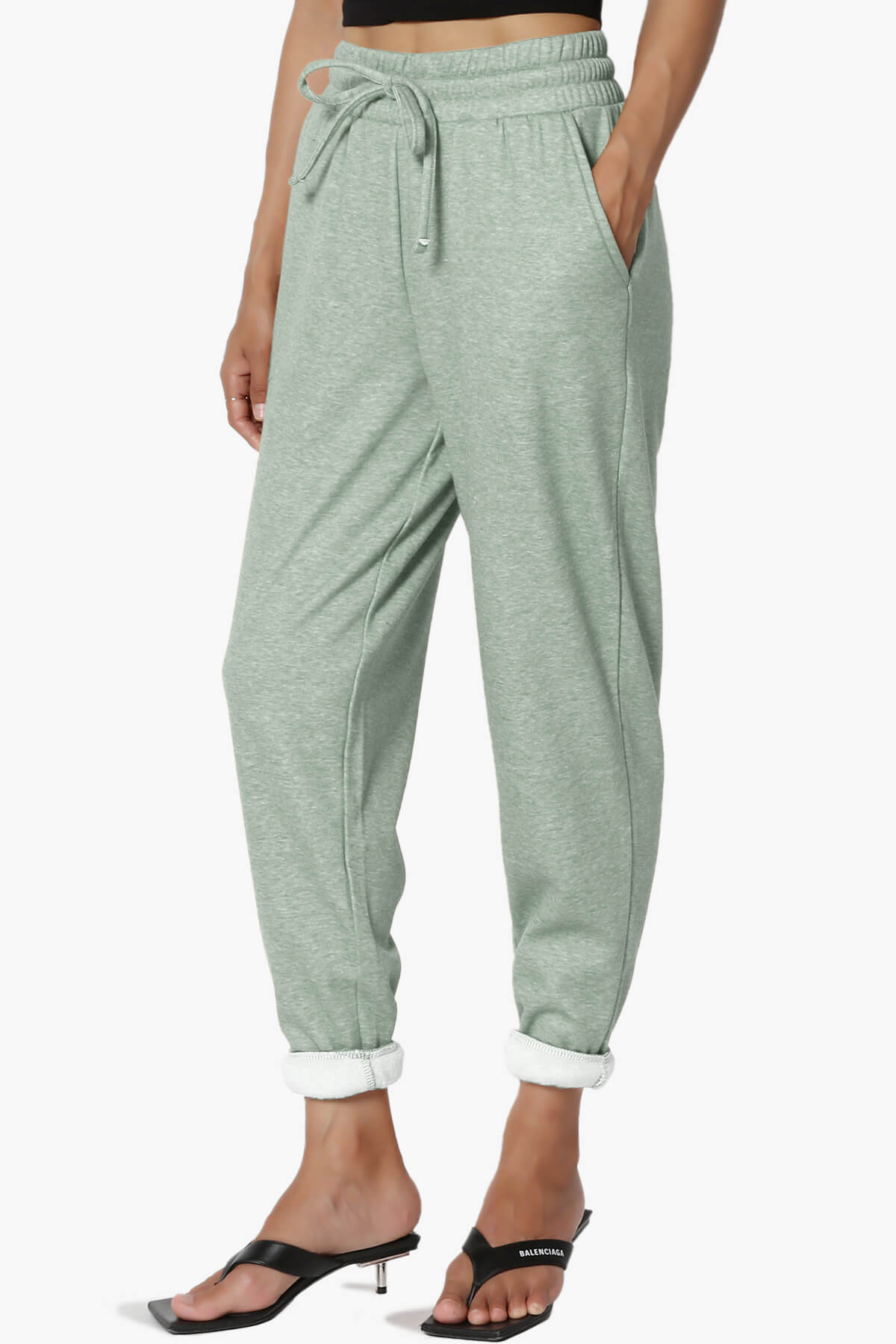 Catcher Melange Fleece Jogger Pants LIGHT GREEN_3