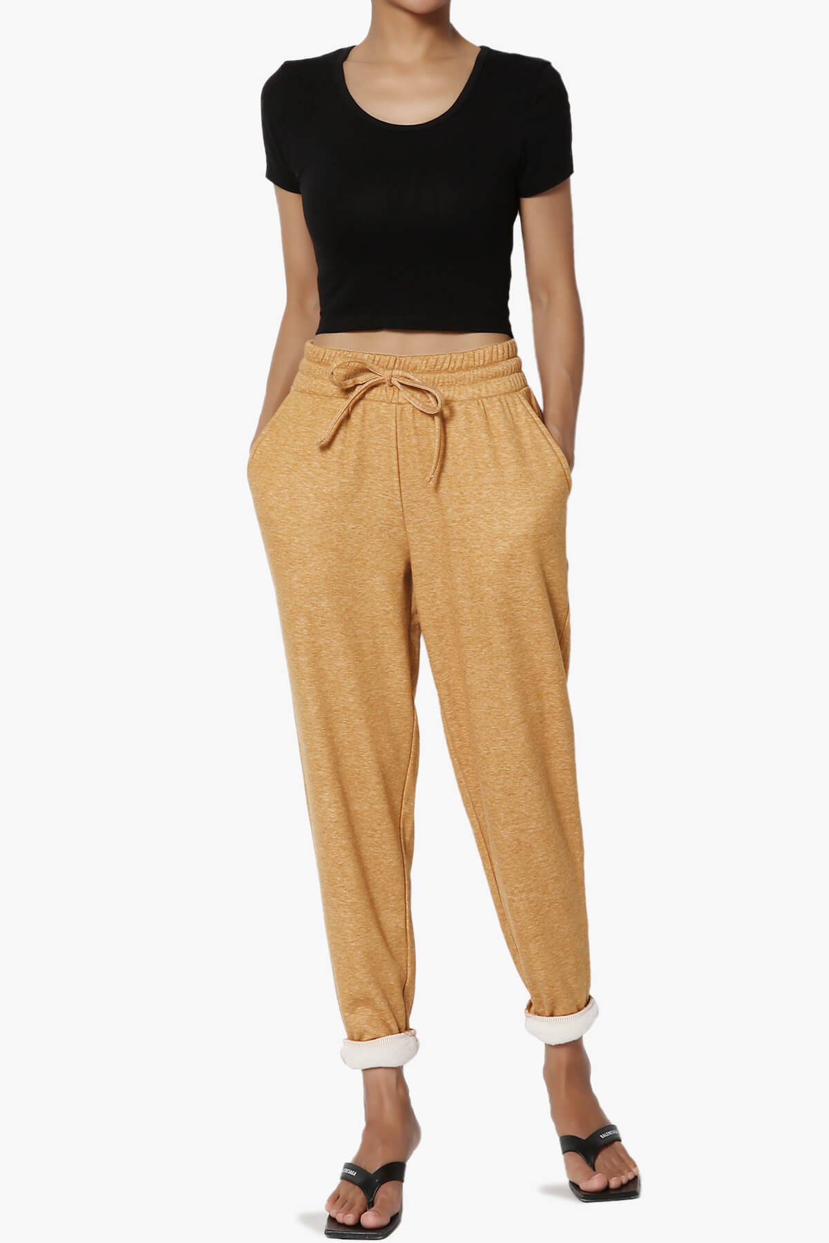 Catcher Melange Fleece Jogger Pants LIGHT MUSTARD_6