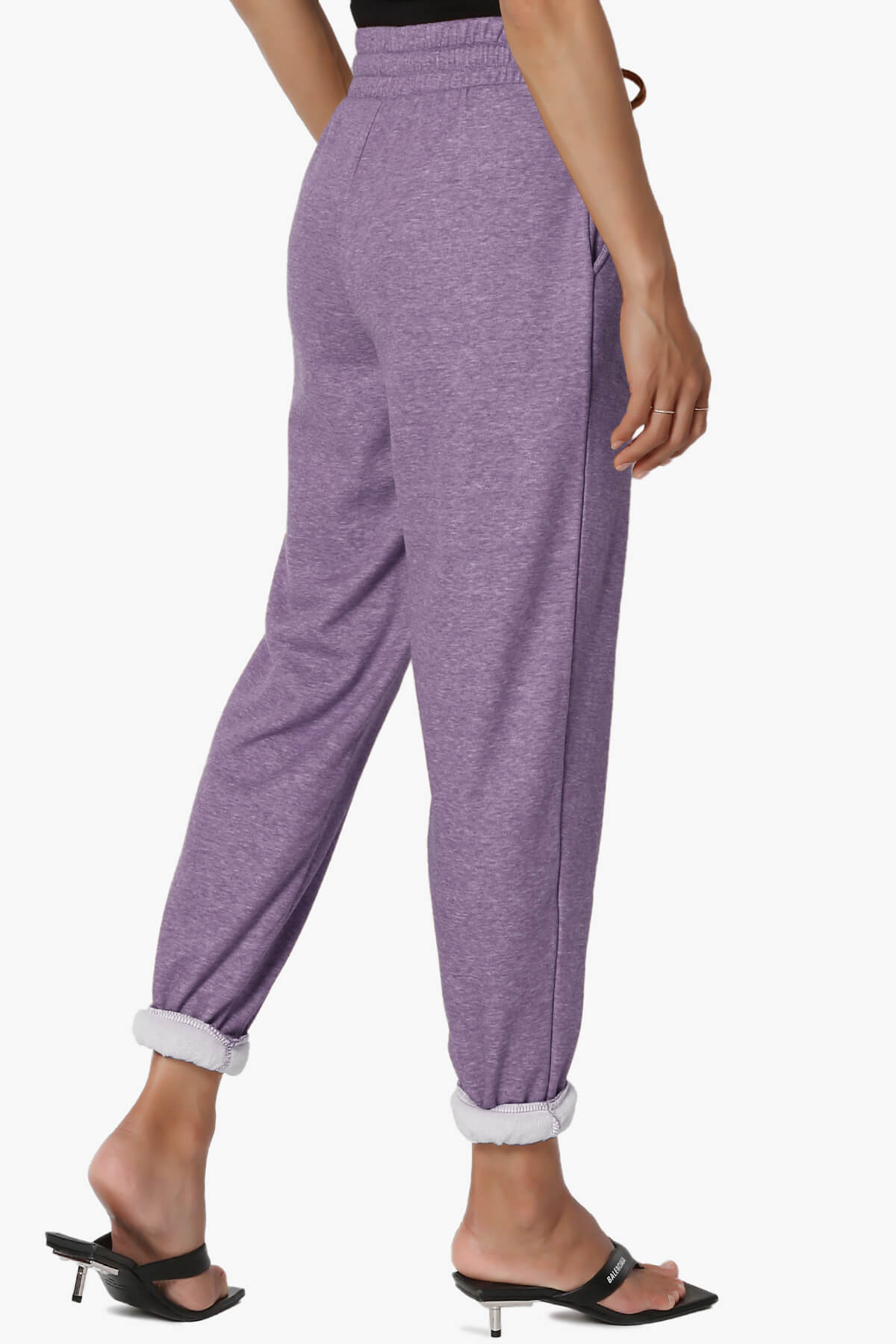 Catcher Melange Fleece Jogger Pants LILAC GREY_4