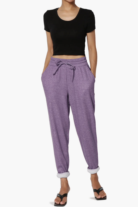 Catcher Melange Fleece Jogger Pants LILAC GREY_6