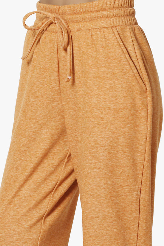 Catcher Melange Fleece Jogger Pants MUSTARD_5