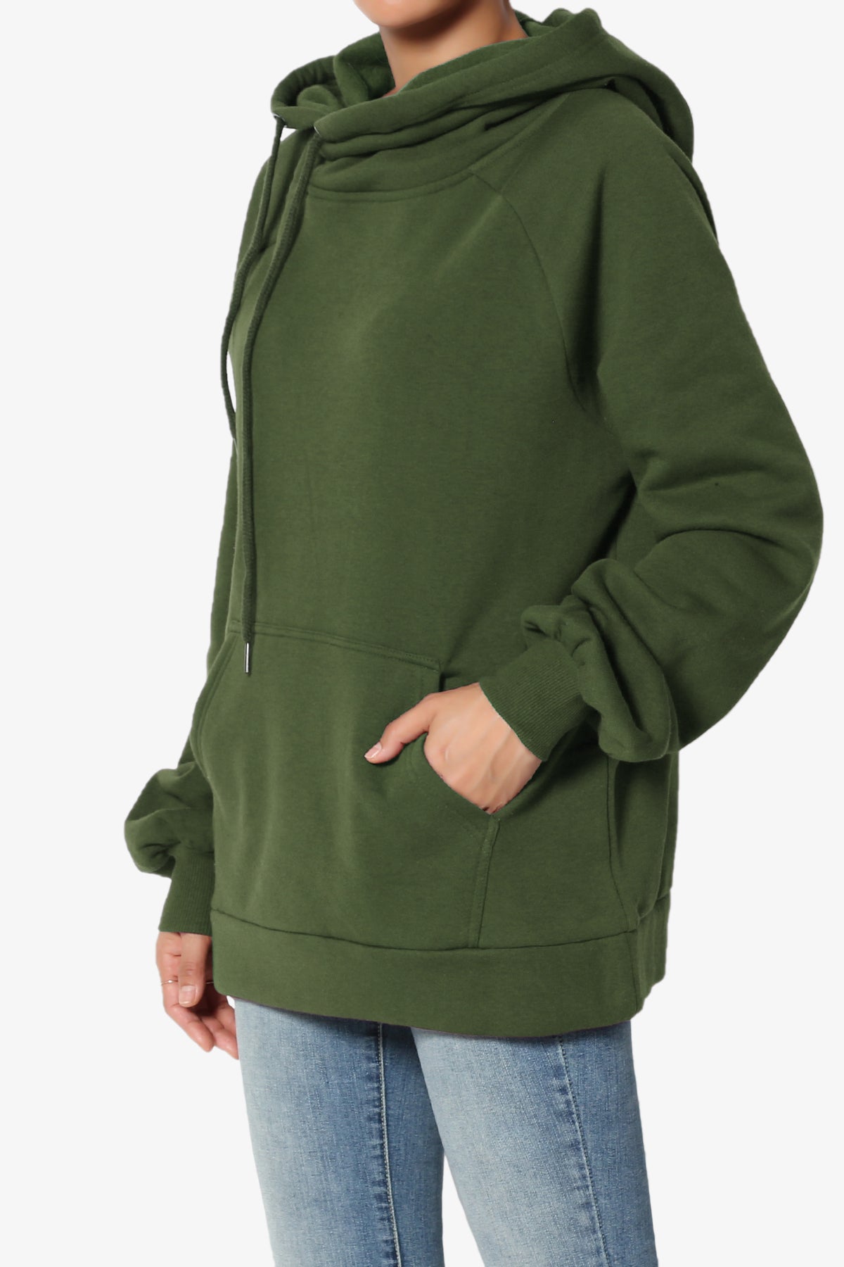 Accie Side Drawstring Hooded Sweatshirts PLUS