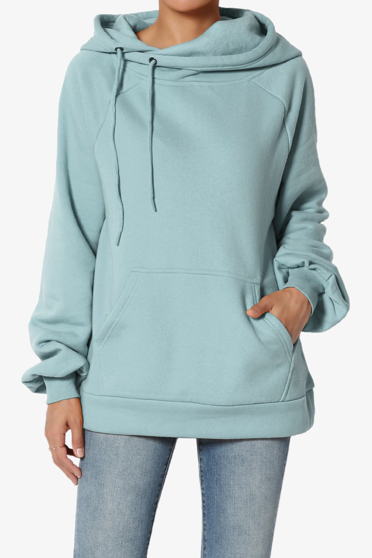 Accie Side Drawstring Hooded Sweatshirts PLUS