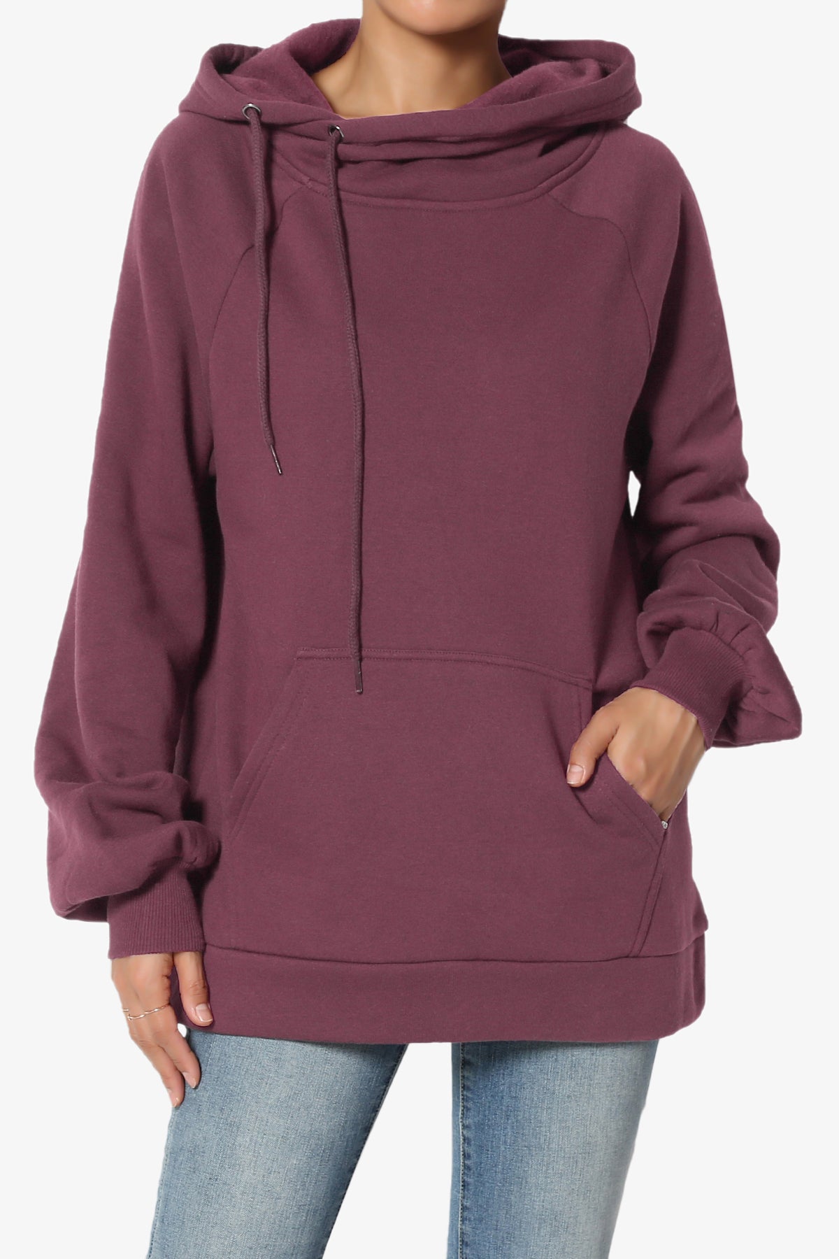 Accie Side Drawstring Hooded Sweatshirts PLUS