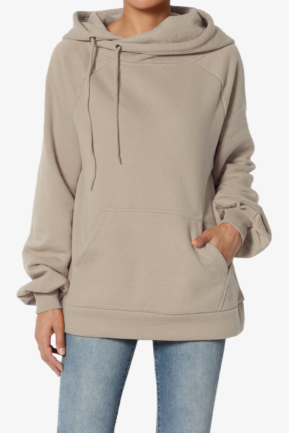 Accie Side Drawstring Hooded Sweatshirts PLUS
