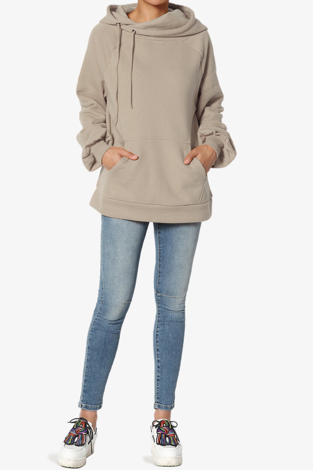 Accie Side Drawstring Hooded Sweatshirts PLUS