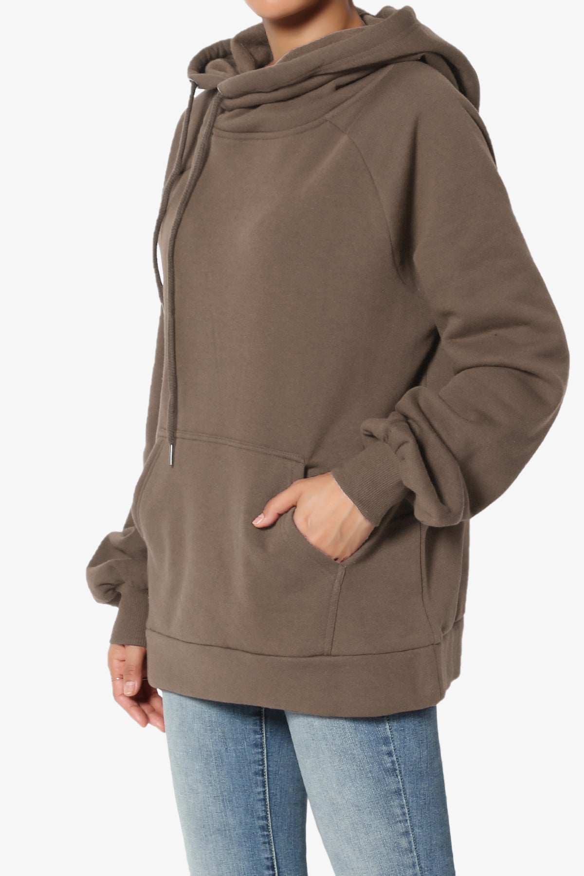 Accie Side Drawstring Hooded Sweatshirts PLUS