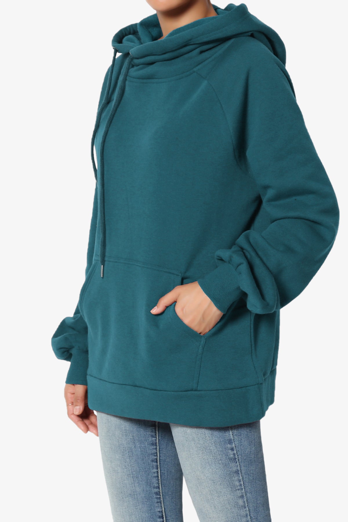 Accie Side Drawstring Hooded Sweatshirts PLUS