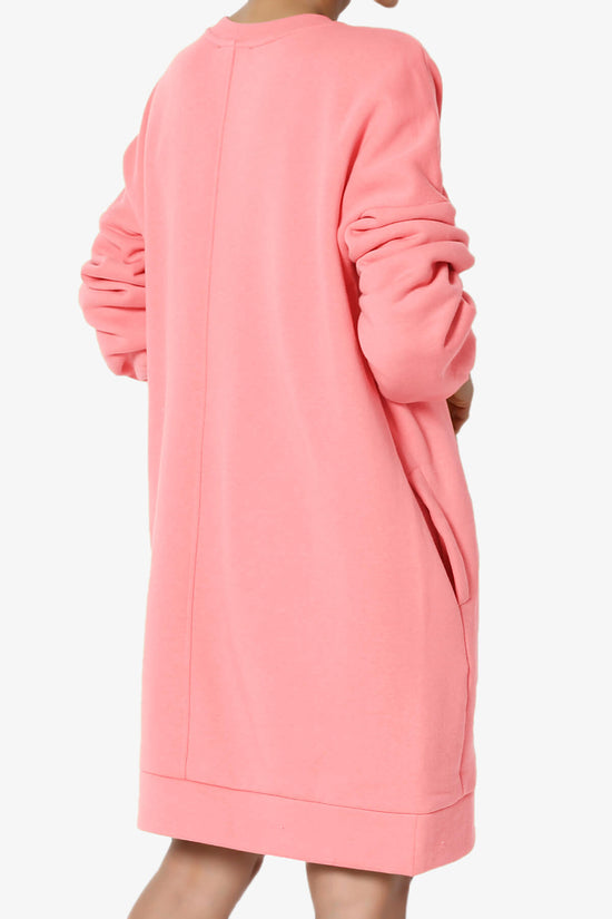 Accie V-Neck Tunic Sweatshirt BRIGHT PINK_4