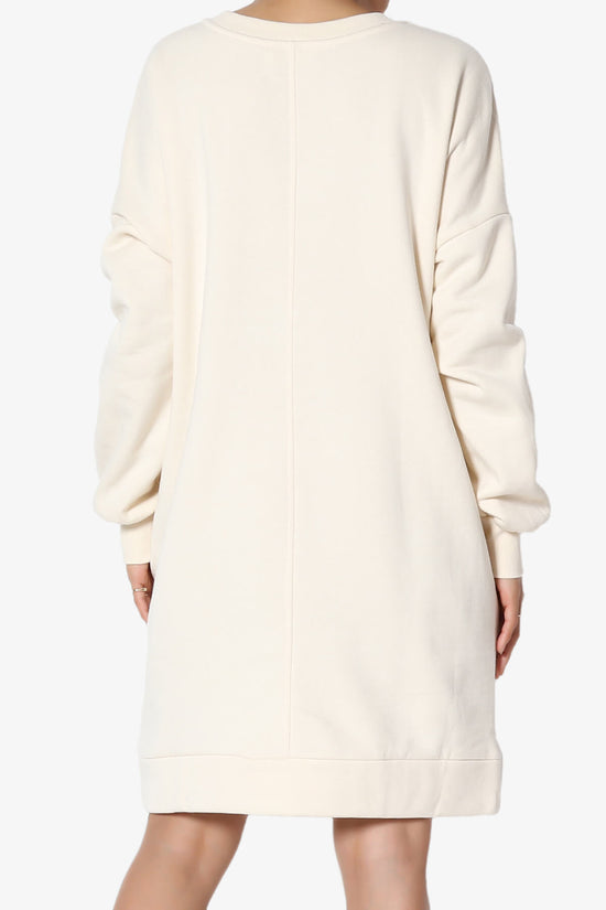 Accie V-Neck Tunic Sweatshirt CREAM_2