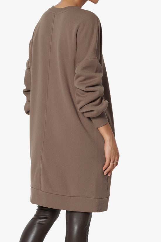 Accie V-Neck Tunic Sweatshirt MOCHA_4