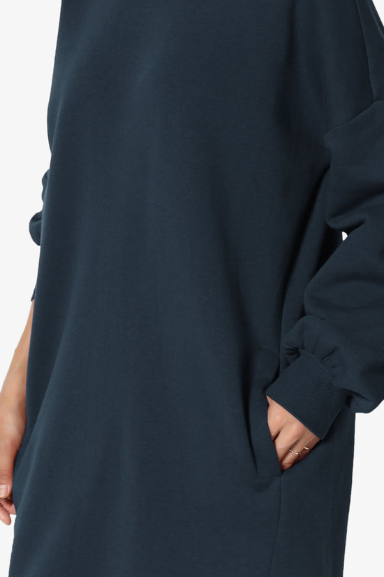 Accie V-Neck Tunic Sweatshirt NAVY_5
