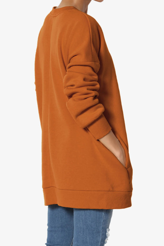 Accie Crew Neck Pullover Sweatshirts ALMOND_4