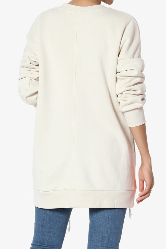 Accie Crew Neck Pullover Sweatshirts CREAM_2