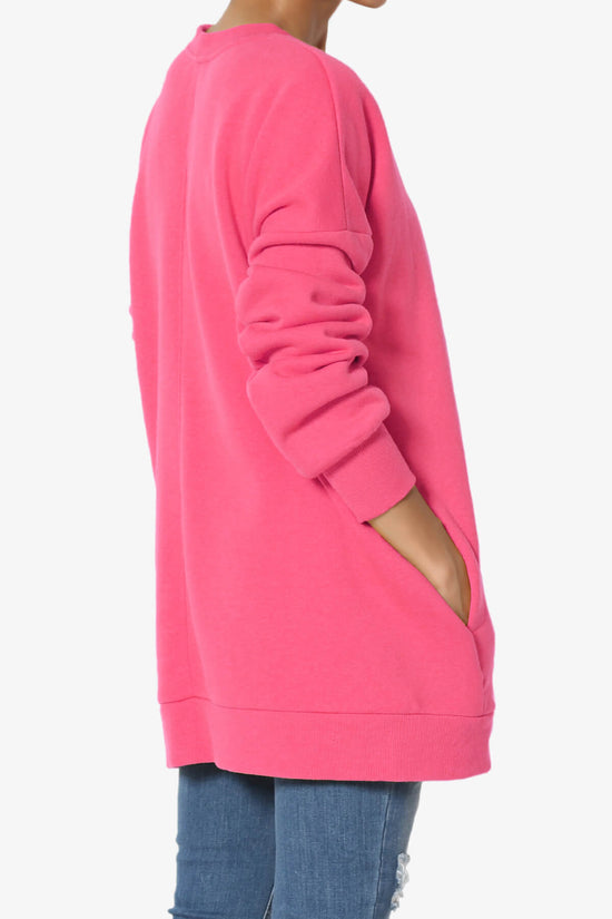 Accie Crew Neck Pullover Sweatshirts FUCHSIA_4
