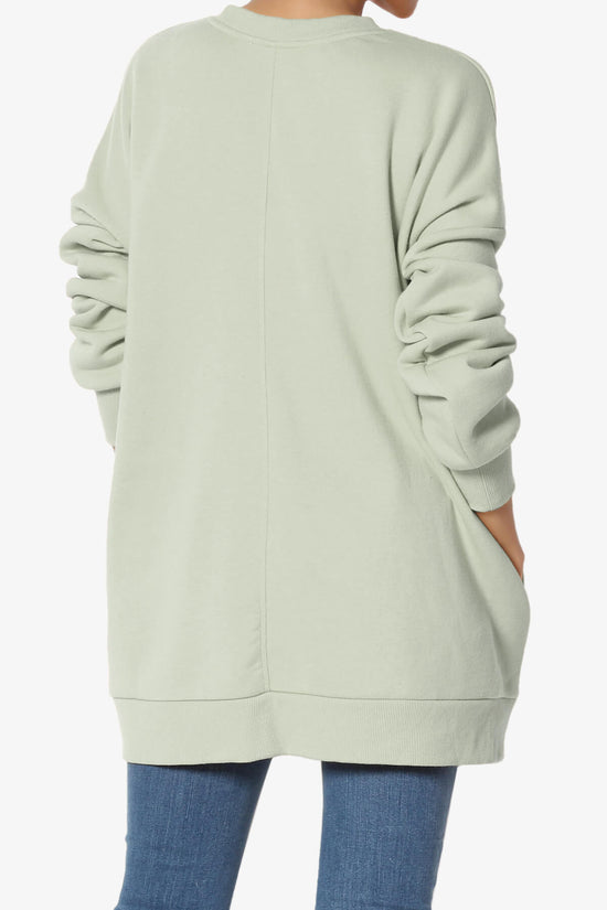 Accie Crew Neck Pullover Sweatshirts LIGHT SAGE_2