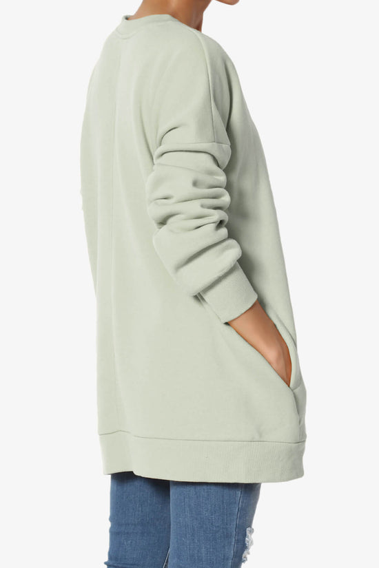 Accie Crew Neck Pullover Sweatshirts LIGHT SAGE_4