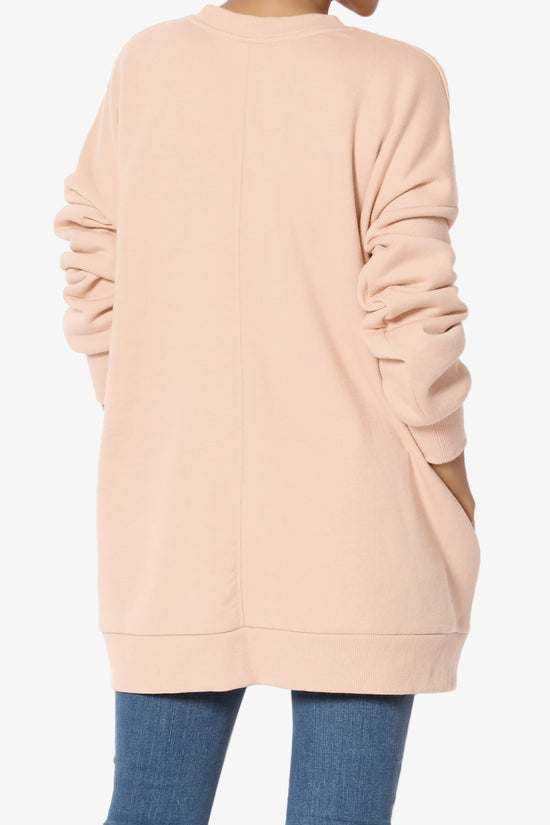 Accie Crew Neck Pullover Sweatshirts LT PEACH_2
