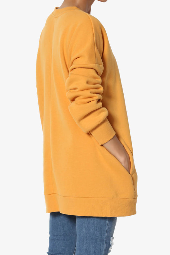 Accie Crew Neck Pullover Sweatshirts MUSTARD_4