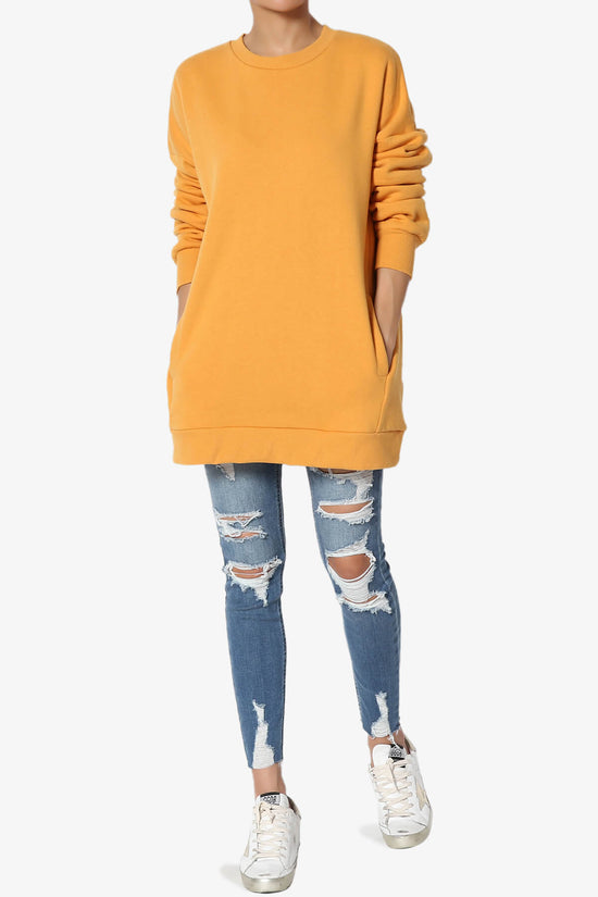 Accie Crew Neck Pullover Sweatshirts MUSTARD_6