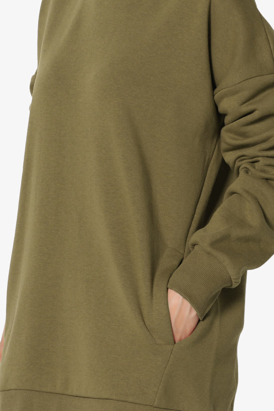 Accie Crew Neck Pullover Sweatshirts OLIVE KHAKI_5