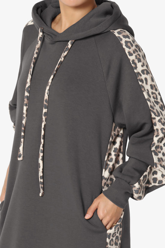Parigi Leopard Accent Soft Longline Hoodie