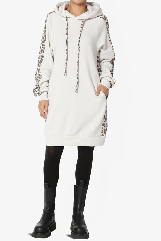 Parigi Leopard Accent Soft Longline Hoodie