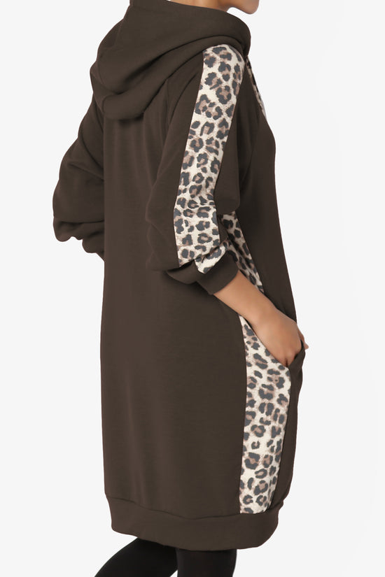 Parigi Leopard Accent Soft Longline Hoodie