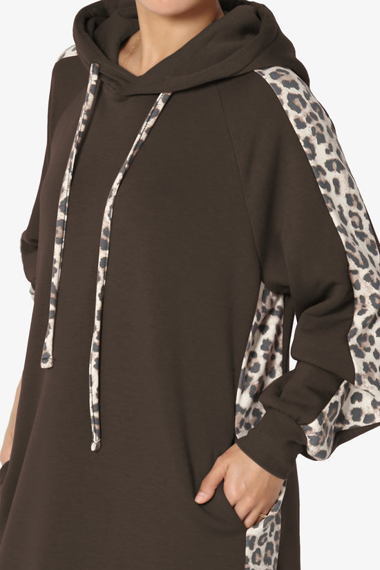 Parigi Leopard Accent Soft Longline Hoodie